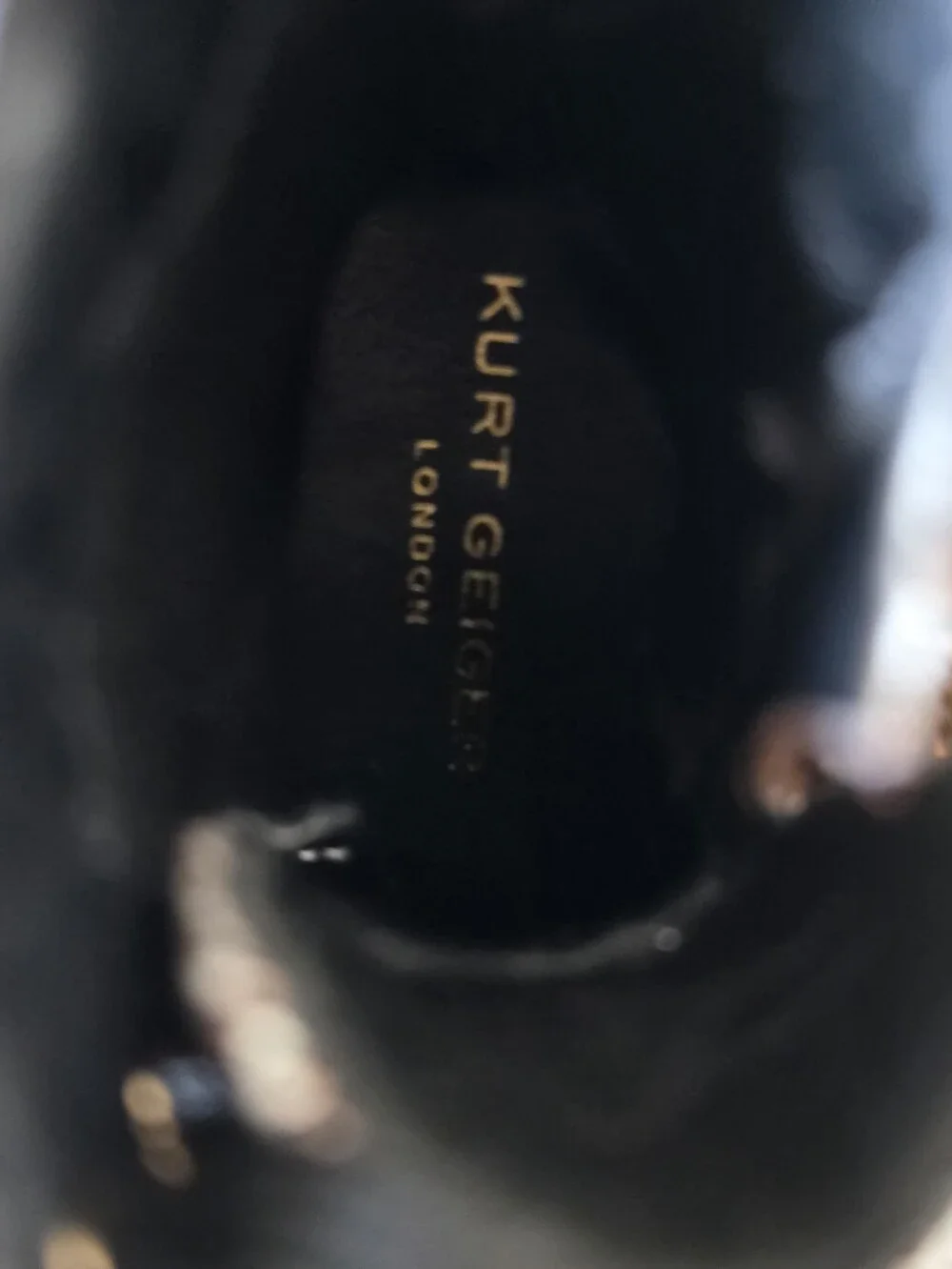 Kurt Geiger Toddler Mini Burlington Metallic Sparkle Boots Black Gold Sz 5T NWOB